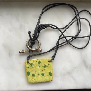 Handmade pottery necklace